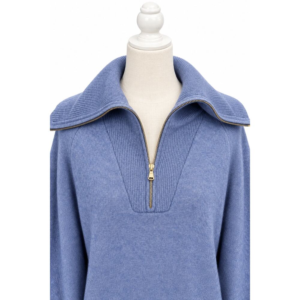 Après Ski Cozy Luxury J.Crew Half Zip Supersoft Alpaca Merino Sweater Dress L - Picture 7 of 16